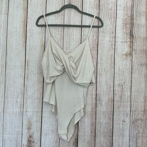 a new day Off-White Draped Bodysuit